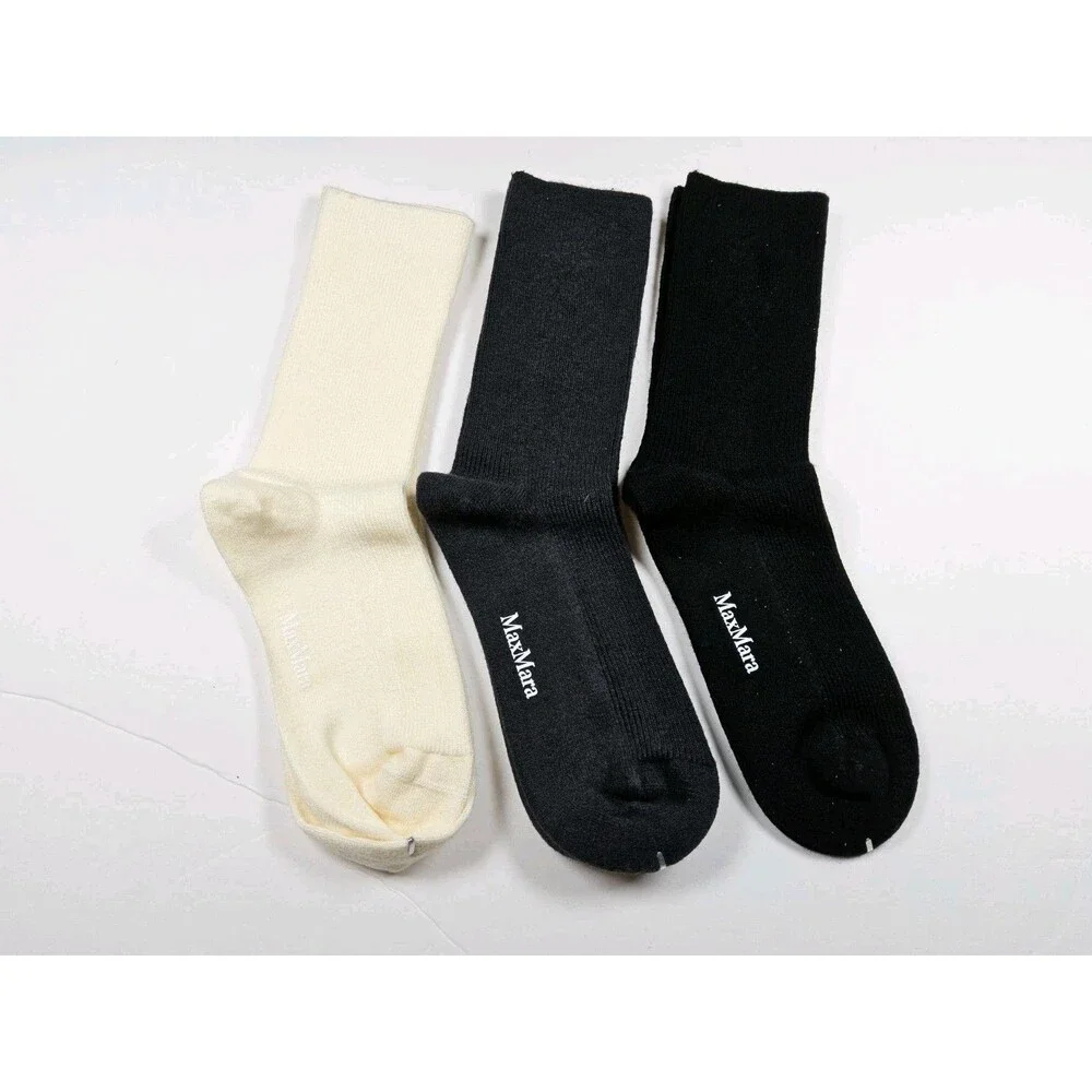 S' MaxMara Women's Lot Of 3 Pairs Cashmere Socks One Size